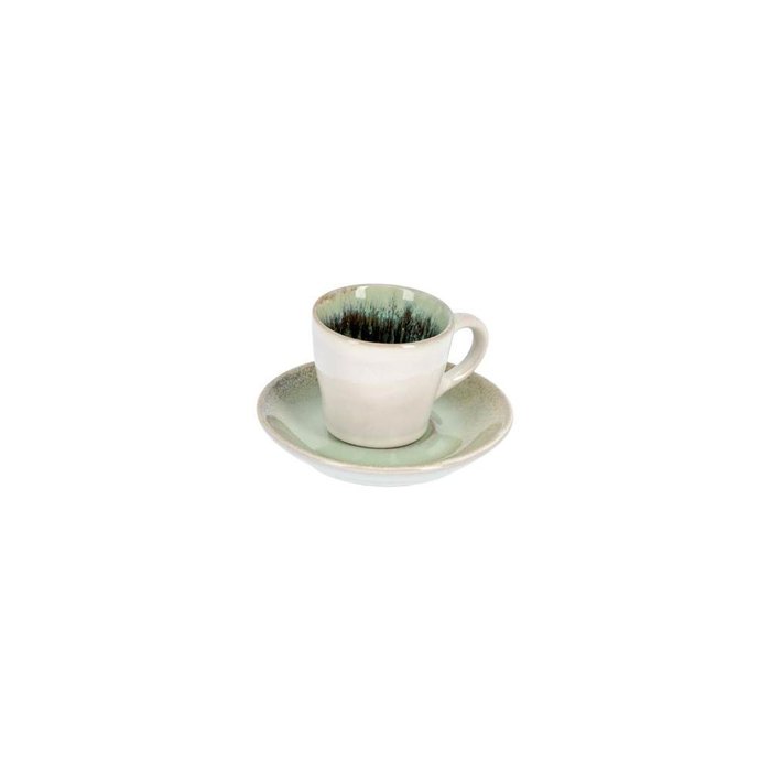 Кофейная чашка с блюдцем Green Zain из керамики