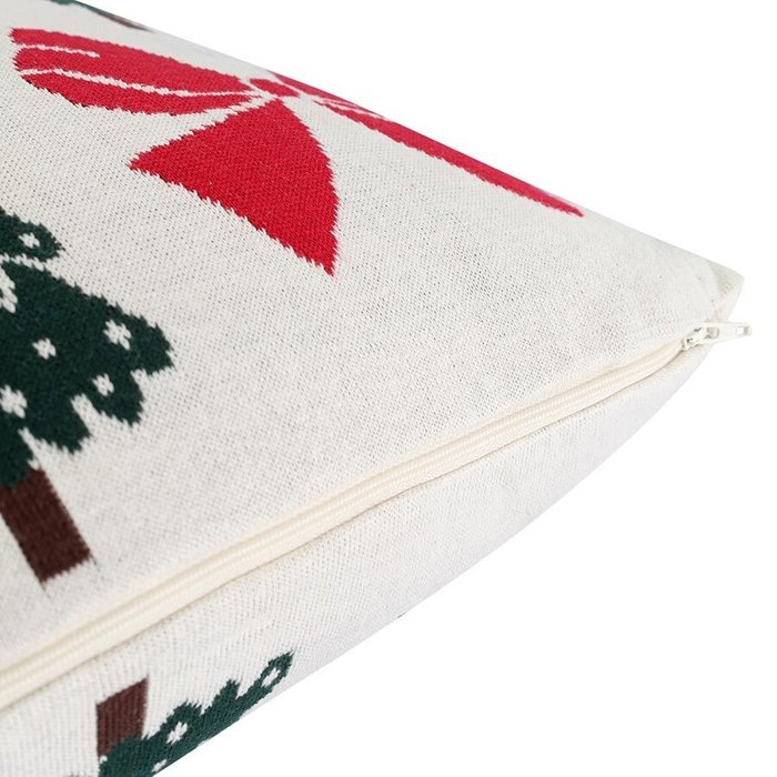 Подушка вязаная с новогодним рисунком christmas bows 45х45 - лучшие Декоративные подушки в INMYROOM Подушка вязаная с новогодним рисунком christmas bows 45х45 - лучшие Декоративные подушки в INMYROOM