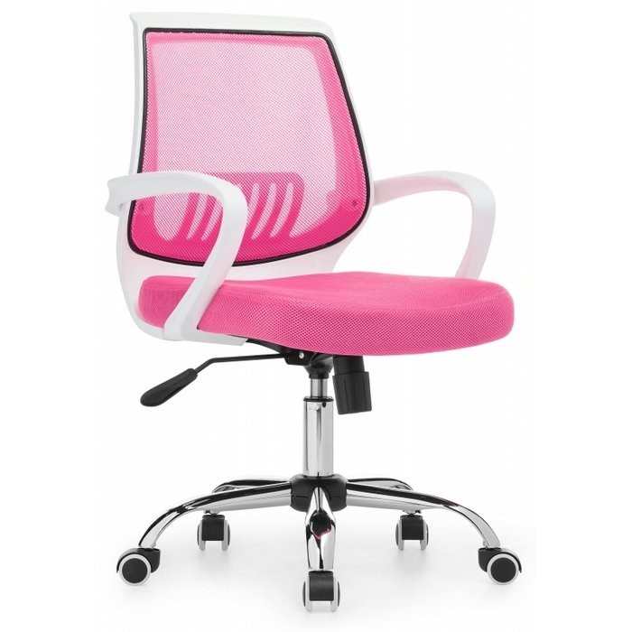Компьютерное кресло Ergoplus бело-розового цвета