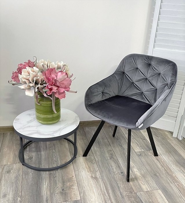 Стул поворотный Gale серого цвета - лучшие Обеденные стулья в INMYROOM
