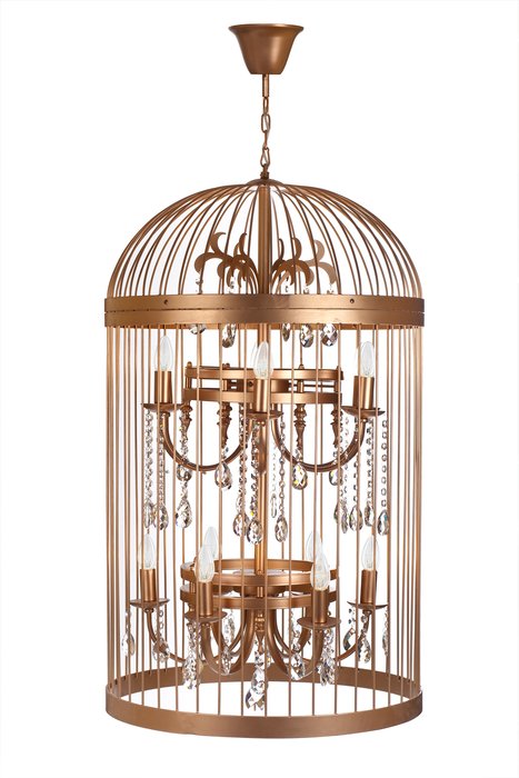 Подвесная люстра Birdcase золотого цвета  - купить Подвесные люстры по цене 44960.0