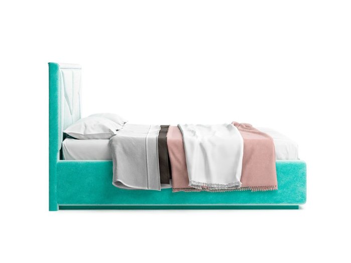 Кровать Alatri мятного цвета с ортопедическим основанием 140х200  - лучшие Кровати для спальни в INMYROOM