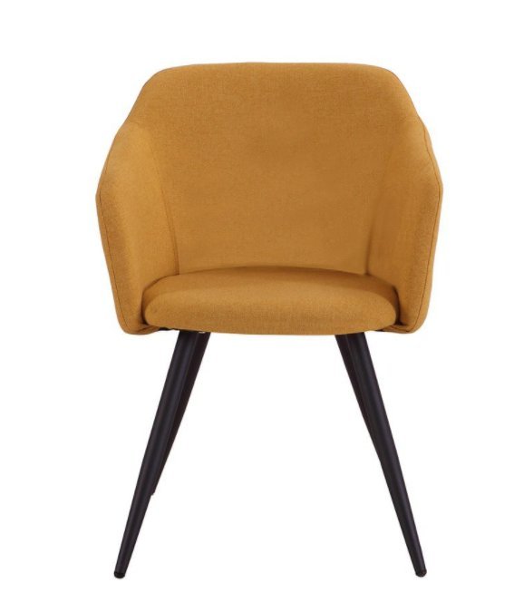  Стул Уолтер с обивкой из ткани желтого цвета - лучшие Обеденные стулья в INMYROOM