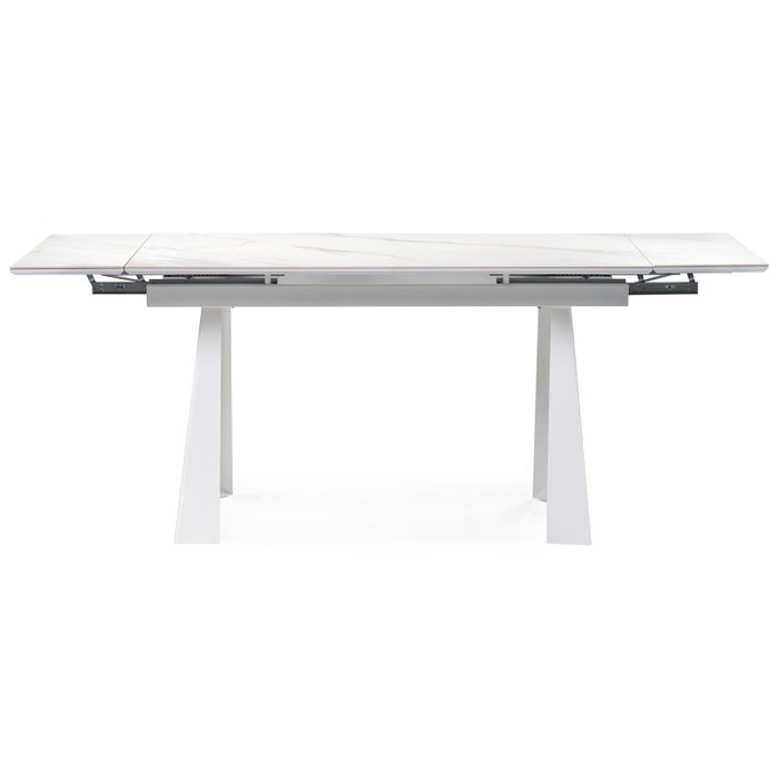 Раздвижной обеденный стол Бэйнбрук белого цвета - лучшие Обеденные столы в INMYROOM