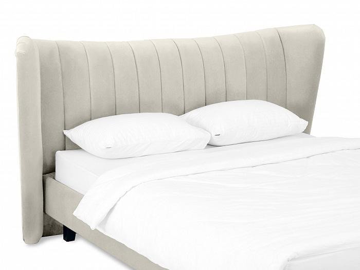 Кровать Queen Agata L 160х200 светло-серого цвета - лучшие Кровати для спальни в INMYROOM