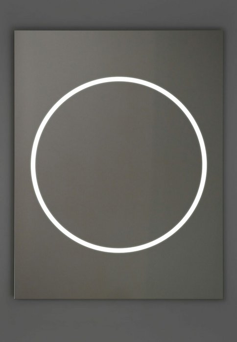 Прямоугольное зеркало с подсветкой в форме круга - купить Настенные зеркала по цене 19400.0