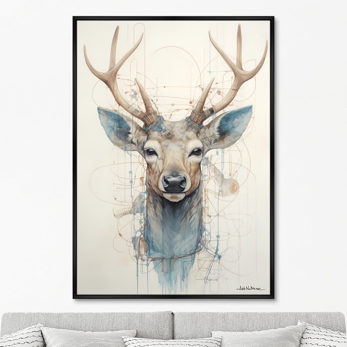 Репродукция картины Enchanted Deer, No 2, 2024г. - купить Картины по цене 24999.0