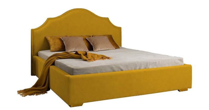 Кровать Holly 180х200 горчичного цвета