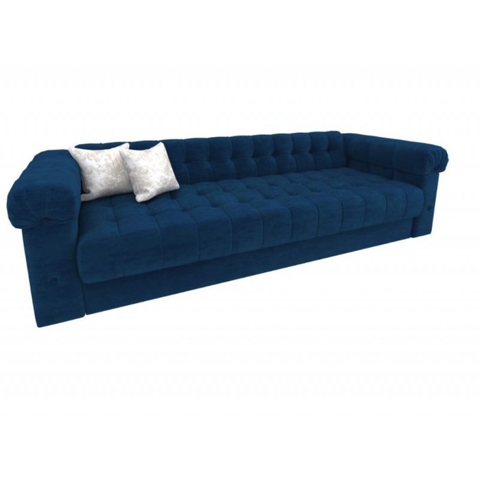 Прямой диван Этро синего цвета