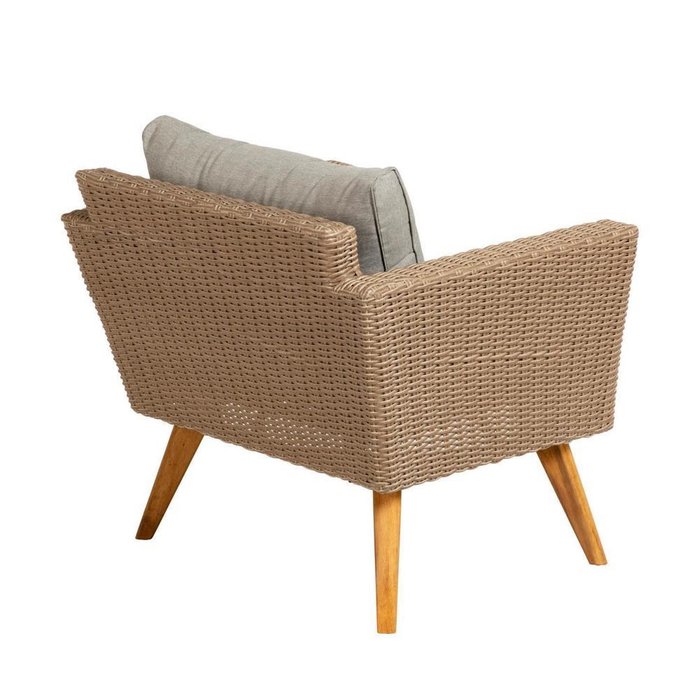 Плетенное кресло Sumie armchair с подушками - лучшие Садовые кресла в INMYROOM