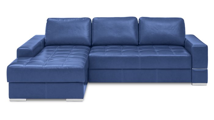 Угловой диван-кровать Матео синего цвета - лучшие Угловые диваны в INMYROOM