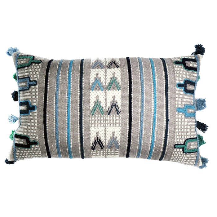 Чехол на подушку с этническим орнаментом из хлопка