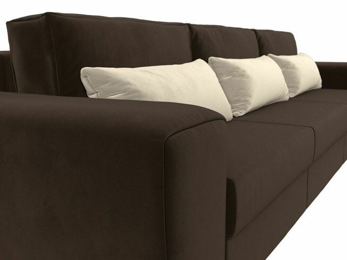Прямой диван-кровать Лига 008 Long бежево-коричневого цвета - лучшие Прямые диваны в INMYROOM