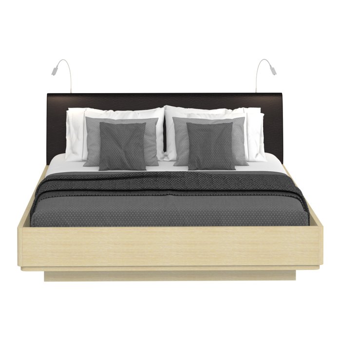  Двуспальная кровать с верхней подсветкой Элеонора 140х200