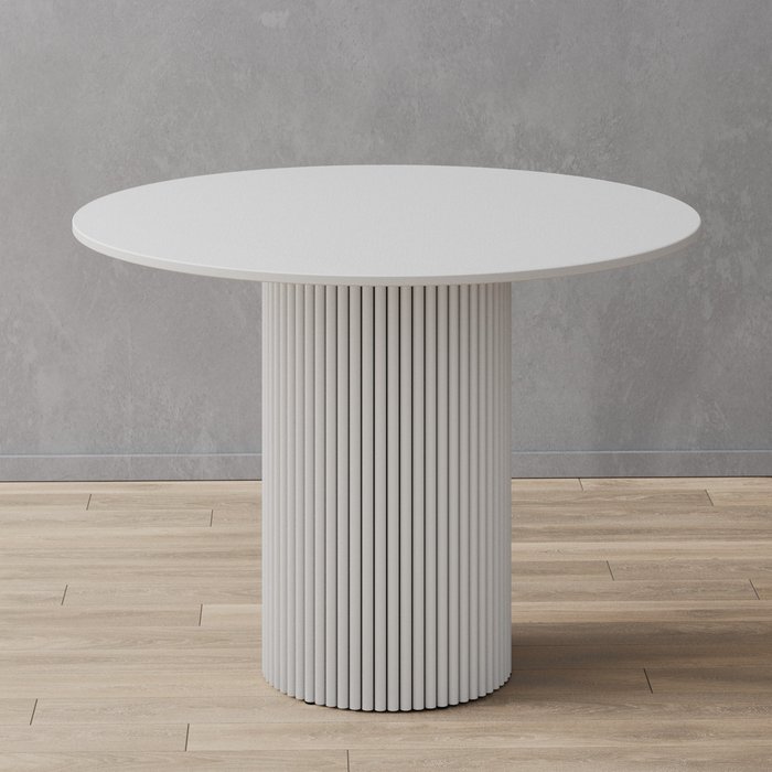 Обеденный стол Trubis Wood L 100 белого цвета - лучшие Обеденные столы в INMYROOM