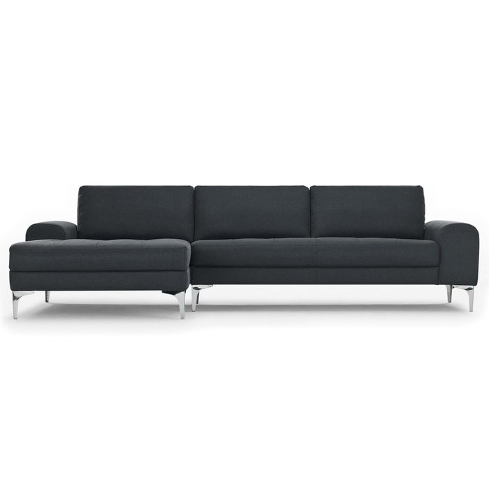 Угловой диван Vittorio левосторонний темно-серого цвета - купить Угловые диваны по цене 86900.0