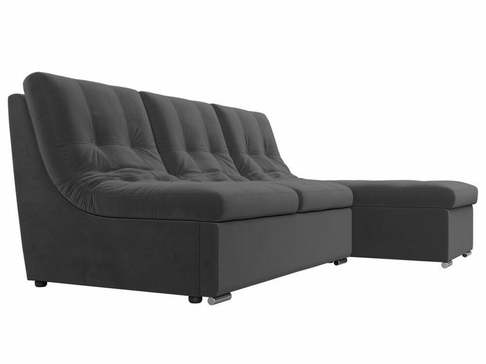 Угловой диван-кровать Релакс серого цвета угол правый - лучшие Угловые диваны в INMYROOM