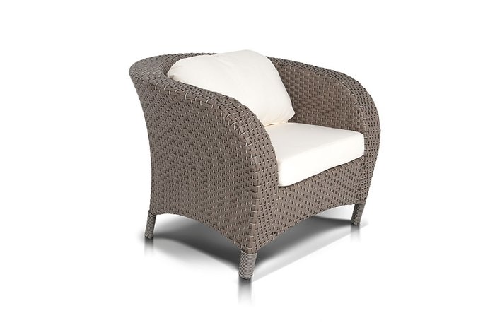 Кресло Римини серо - коричневого цвета - лучшие Садовые кресла в INMYROOM
