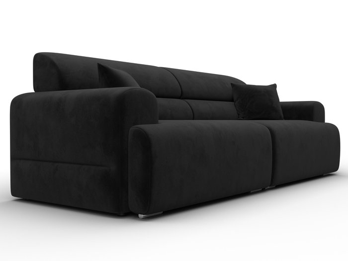 Диван Лига-109 черного цвета - лучшие Прямые диваны в INMYROOM