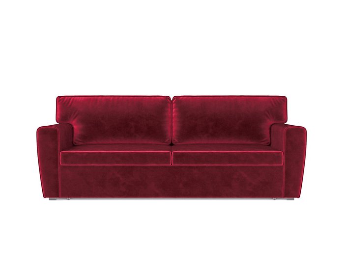 Прямой диван-кровать Оскар темно-красного цвета - купить Прямые диваны по цене 34090.0