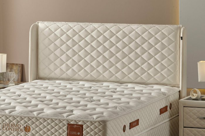 Кровать с подъёмным механизмом Thermo Control 160х200 белого цвета - лучшие Кровати для спальни в INMYROOM