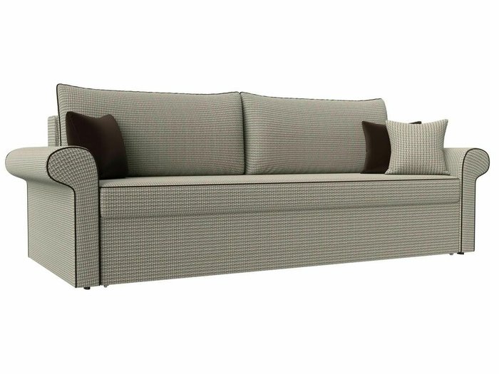 Прямой диван-кровать Милфорд серо-бежевого цвета