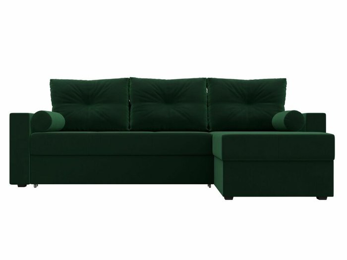 Угловой диван-кровать Верона зеленого цвета правый угол - купить Угловые диваны по цене 47999.0
