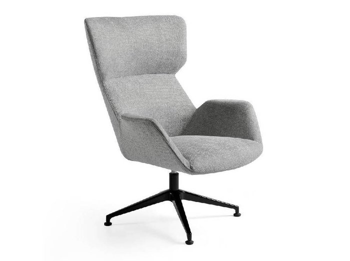 Поворотное кресло серого цвета
