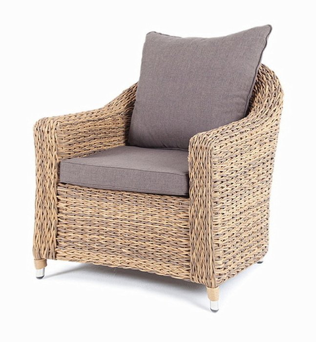 Кресло Кон Панна серо-бежевого цвета - купить Садовые кресла по цене 46845.0