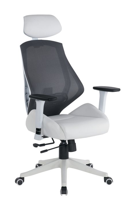 Кресло компьютерное Spase бело-серого цвета