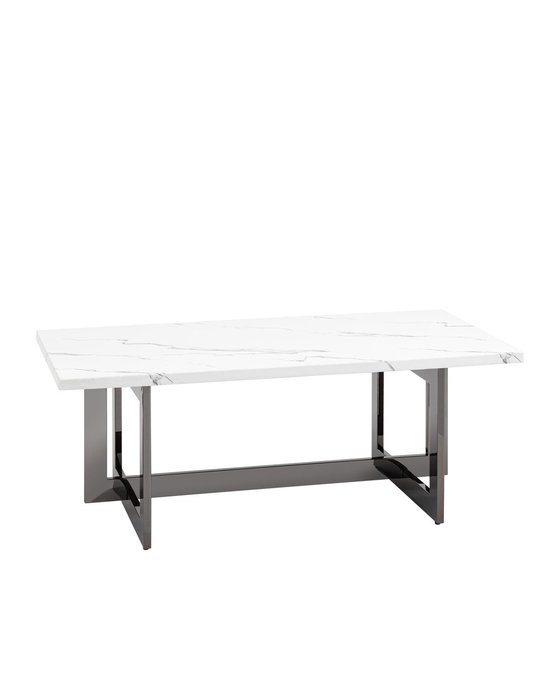 Журнальный столик Нэйтан бело-серого цвета