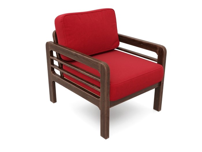 Кресло Бергер красного цвета - лучшие Интерьерные кресла в INMYROOM