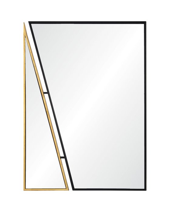 Настенное зеркало Гай черно-золотого цвета