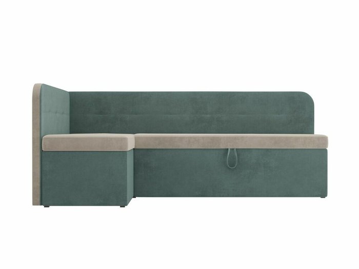 Угловой диван-кровать Форест бирюзово-бежевого цвета левый угол - купить Угловые диваны по цене 42999.0