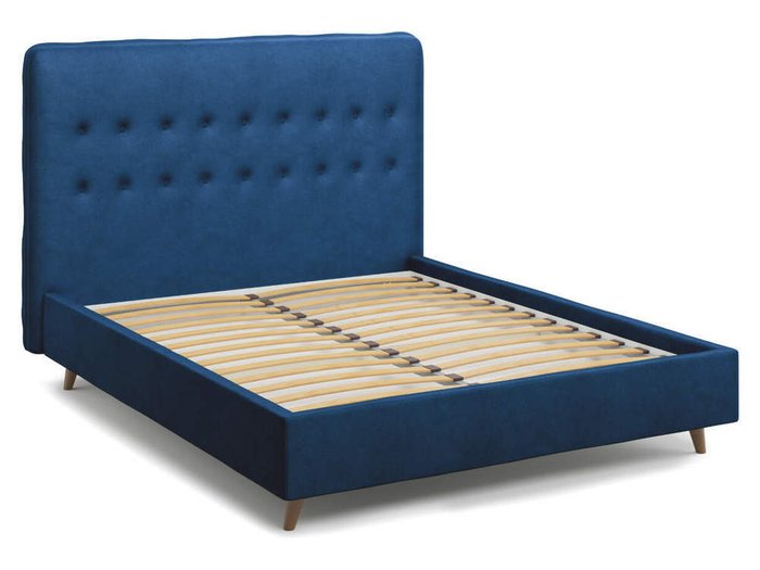 Кровать Bergamo синего цвета 140х200  - купить Кровати для спальни по цене 38000.0