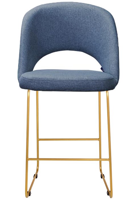 Стул полубарный Lars синего цвета - купить Барные стулья по цене 11860.0