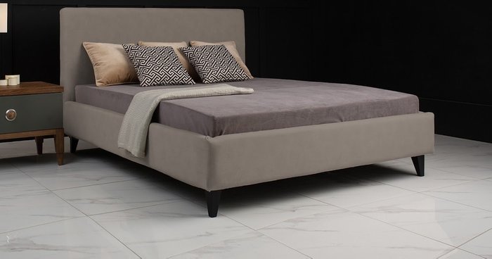 Кровать Roxy-2 160х200 темно-серого цвета - купить Кровати для спальни по цене 68900.0