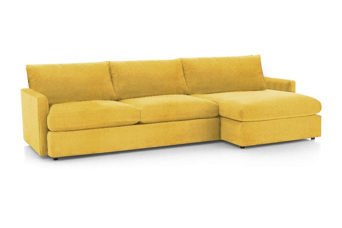 Угловой диван-кровать Винс желтого цвета