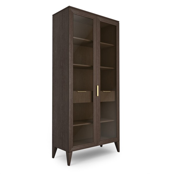 Книжный шкаф Линии коричневого цвета - купить Книжные шкафы по цене 132000.0