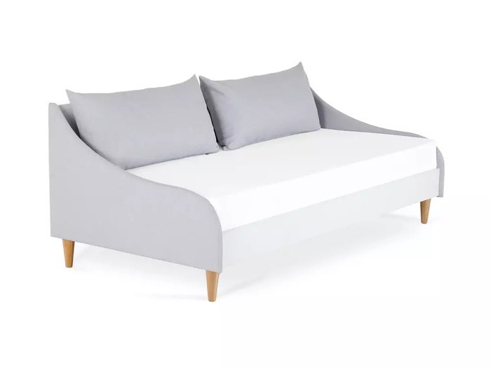Кровать Rili 90х190 бело-серого цвета - купить Кровати для спальни по цене 30870.0