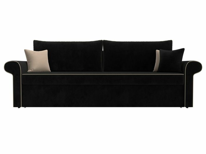 Прямой диван-кровать Милфорд черного цвета - купить Прямые диваны по цене 44990.0