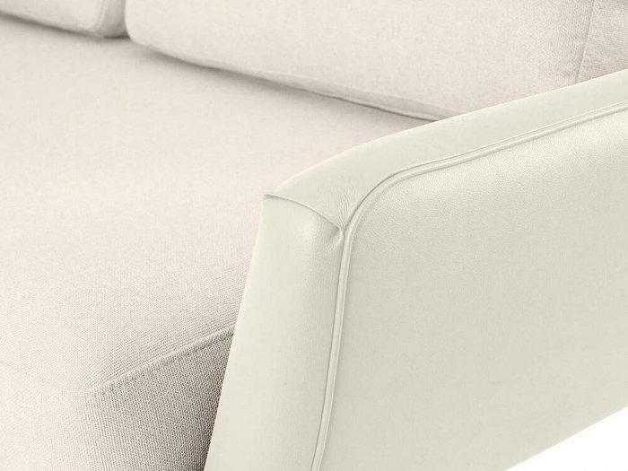 Угловой диван Ispani молочно-бежевого цвета - лучшие Угловые диваны в INMYROOM