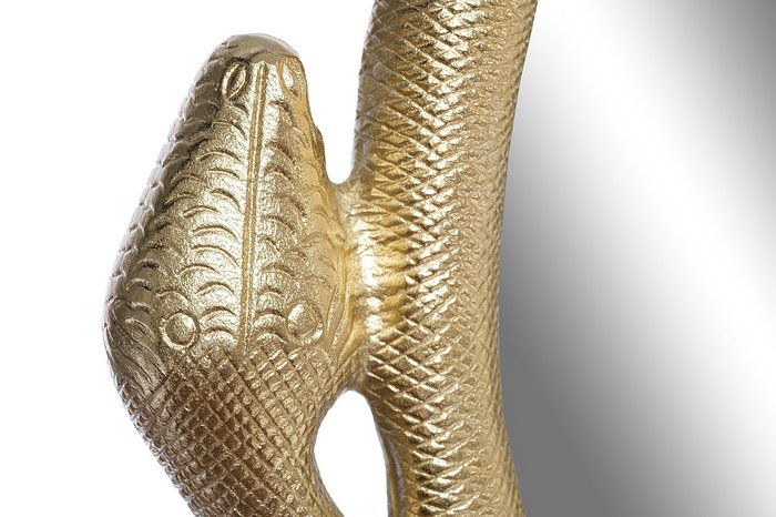   Зеркало декоративное Змея золотого цвета - купить Настенные зеркала по цене 18270.0