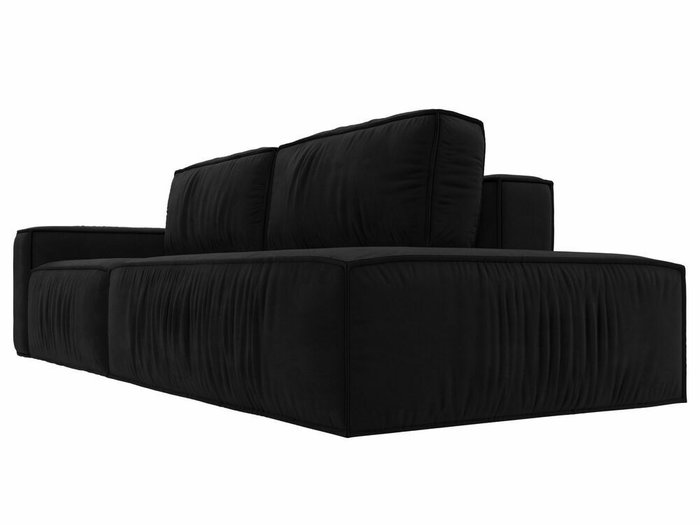 Прямой диван-кровать Прага модерн черного цвета подлокотник слева - лучшие Прямые диваны в INMYROOM