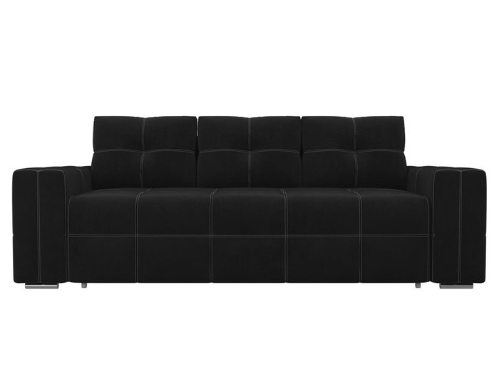 Прямой диван-кровать Леос черного цвета - купить Прямые диваны по цене 38490.0