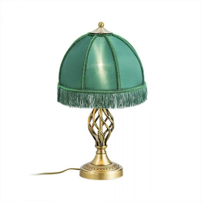 Настольная лампа Базель с зеленым абажуром