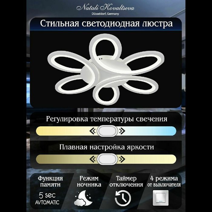 Потолочная люстра SIMPLY LED LAMPS 81119 (акрил, цвет белый) - лучшие Потолочные люстры в INMYROOM Потолочная люстра SIMPLY LED LAMPS 81119 (акрил, цвет белый) - лучшие Потолочные люстры в INMYROOM