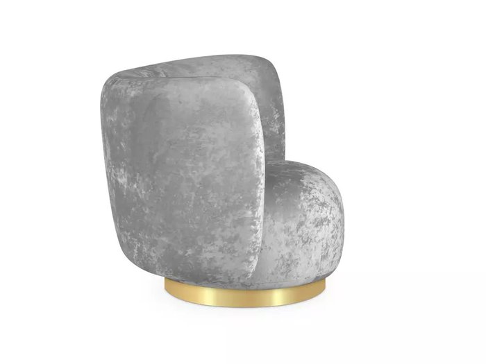 Кресло Lucca серого цвета с золотым основанием  - лучшие Интерьерные кресла в INMYROOM