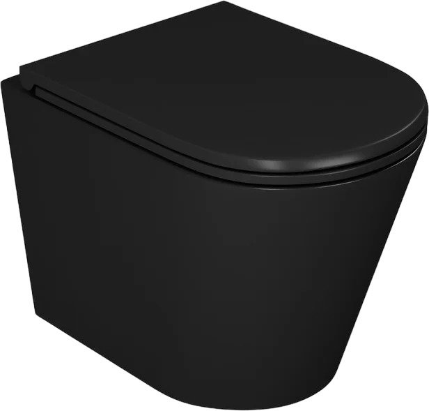 Унитаз подвесной Damp;K Venice черный, безободковый, с микролифтом