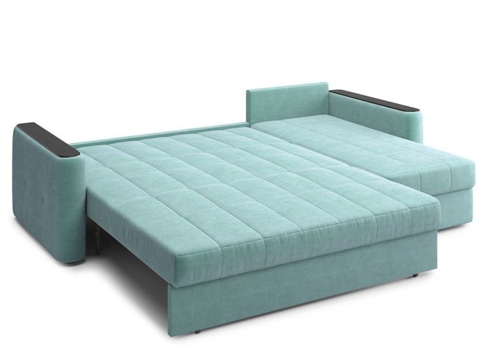 Угловой диван-кровать Ницца мятного цвета - лучшие Угловые диваны в INMYROOM